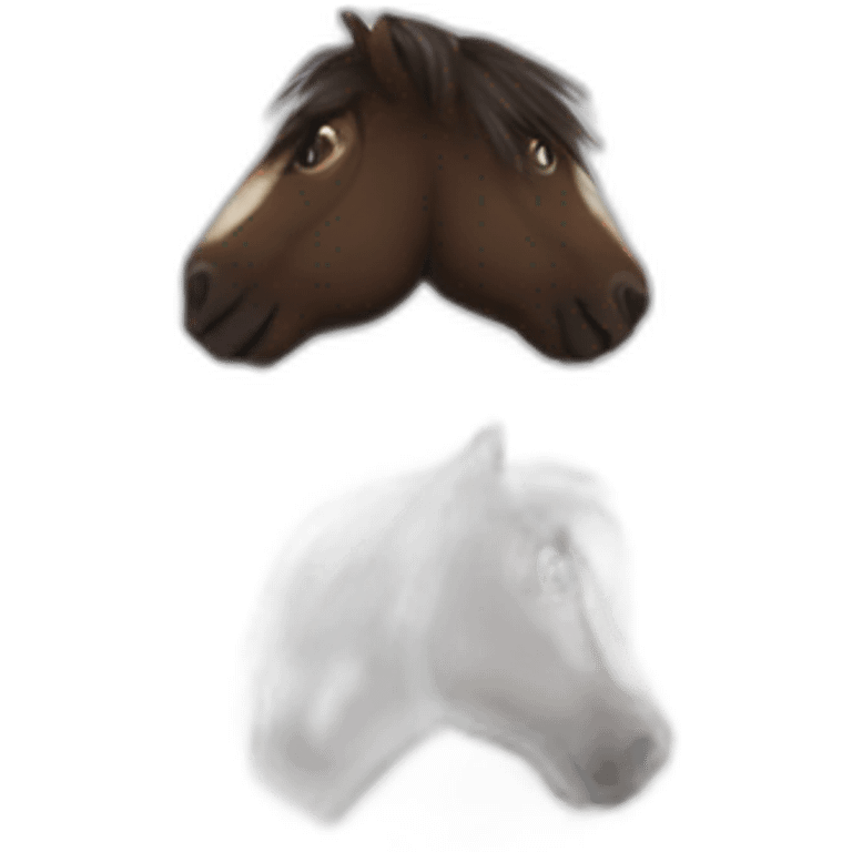 pony dark brown petie emoji