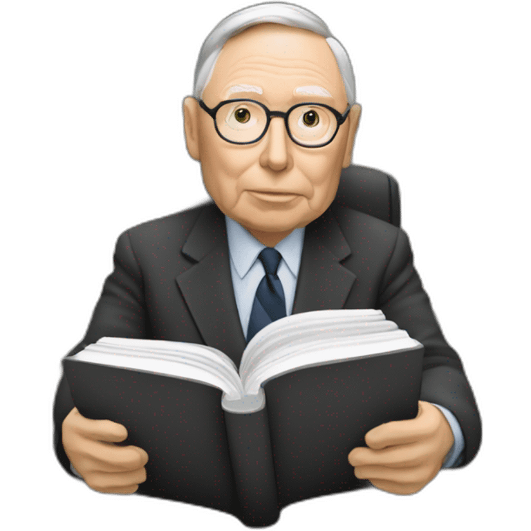 charlie munger reading a book emoji