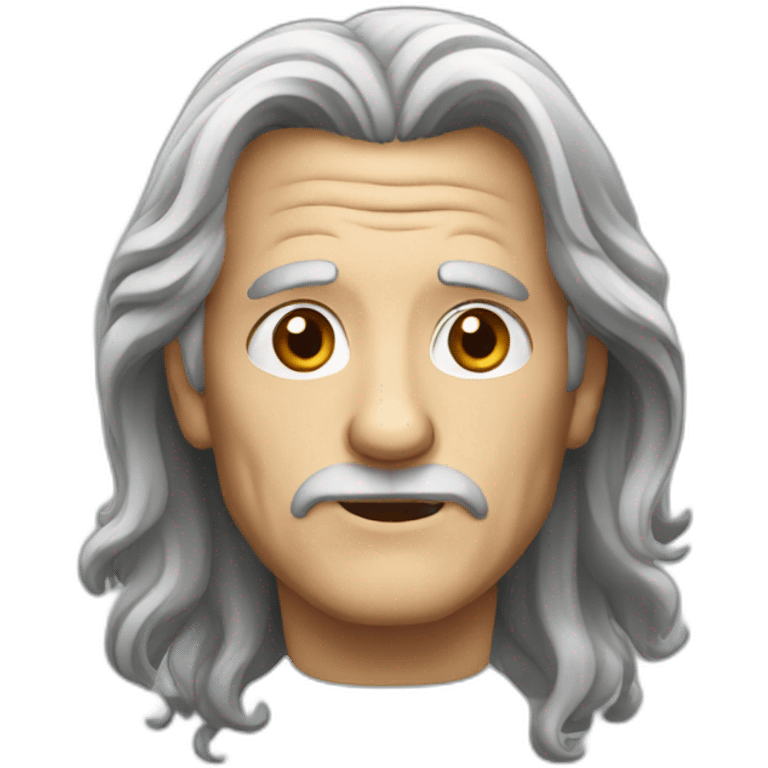 old man long hair emoji