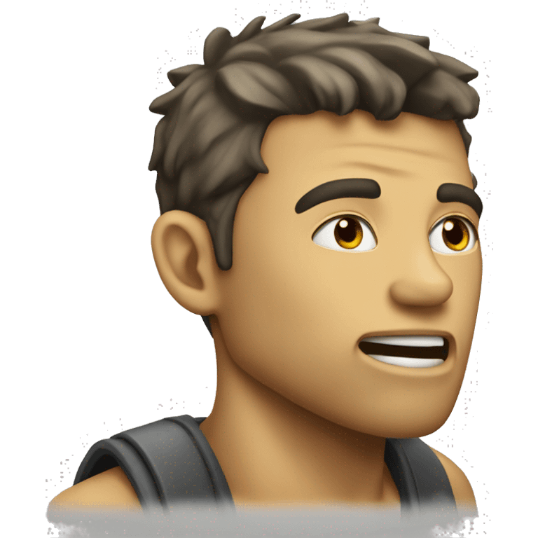 Giga Chad mewing emoji