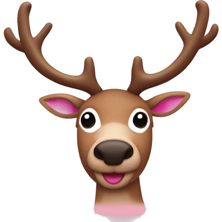 reindeer with pink ears emoji