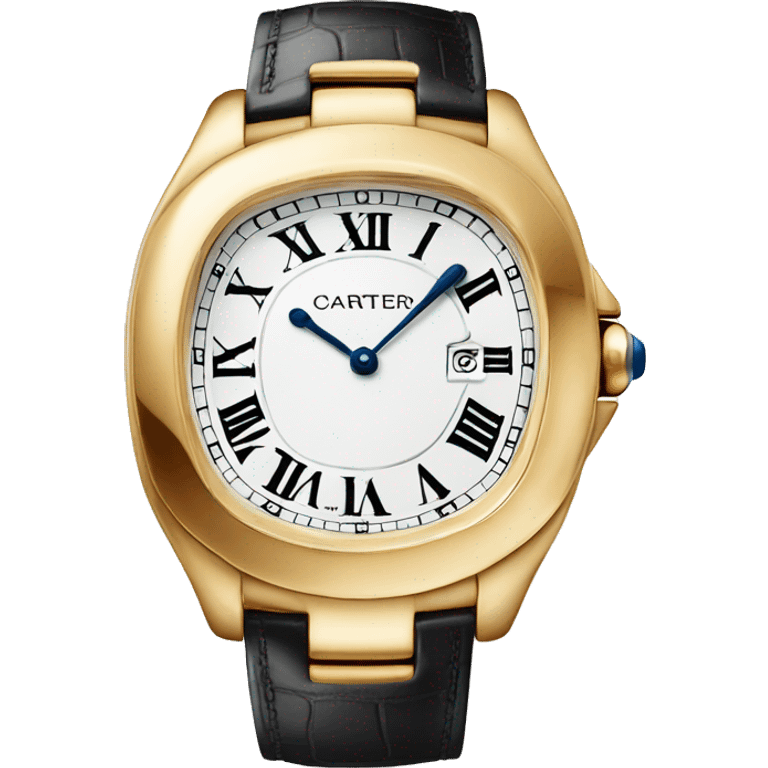 Cartier gold watch emoji