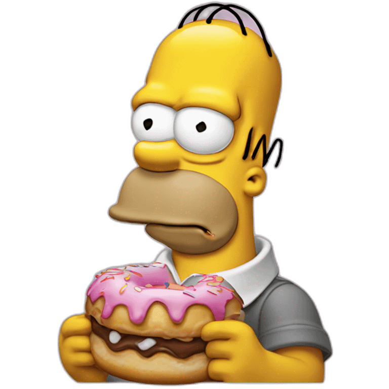 Homer simpson eat donuts emoji