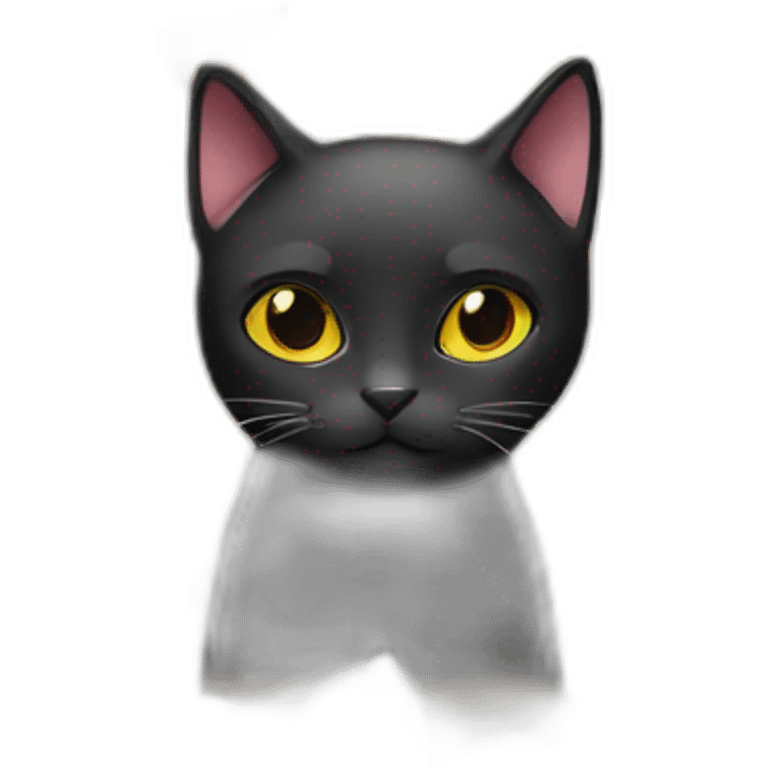 Black cat pizzaiolo emoji