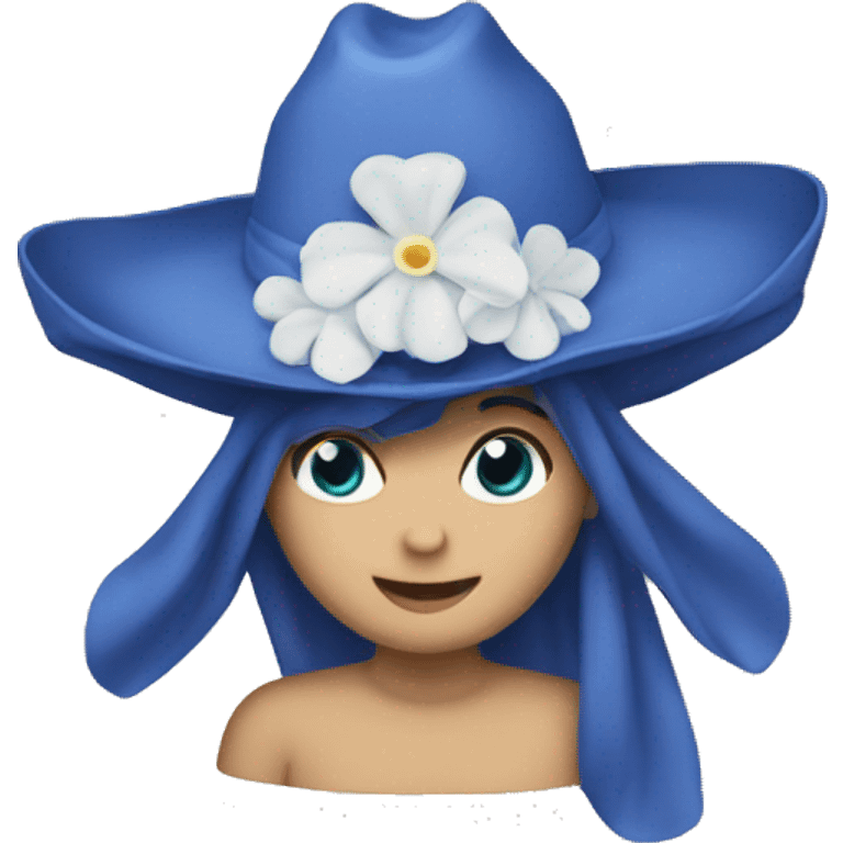 Blue bonnet emoji