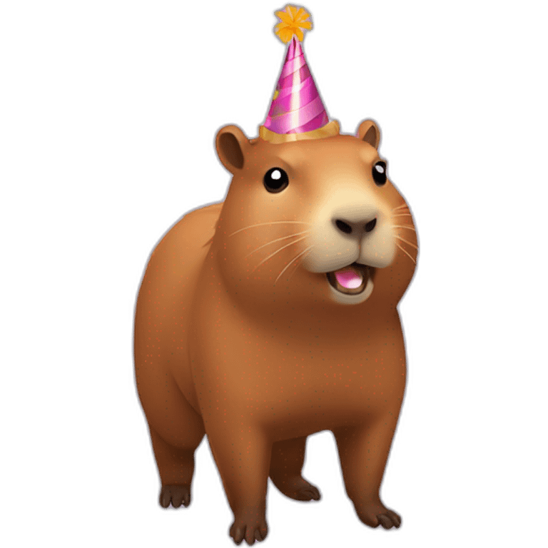 Capybara birthday emoji