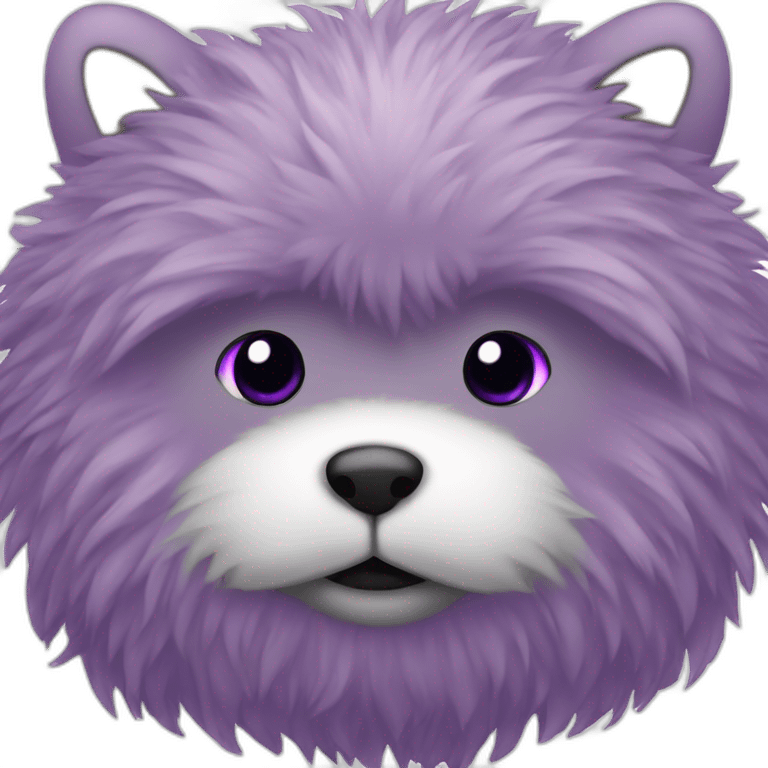 Fur ball purple emoji