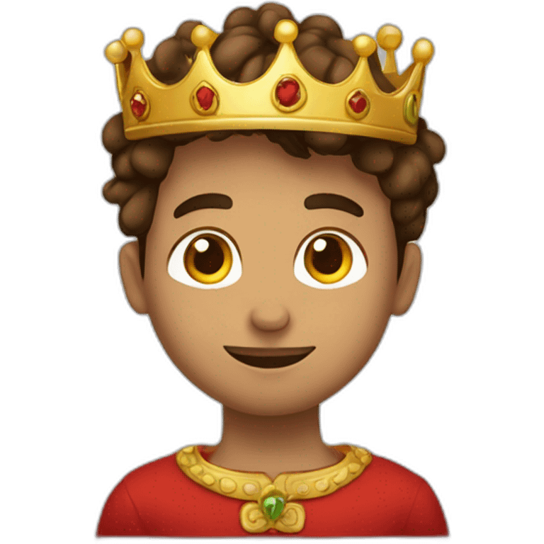 Garçon portugais avec une couronne emoji