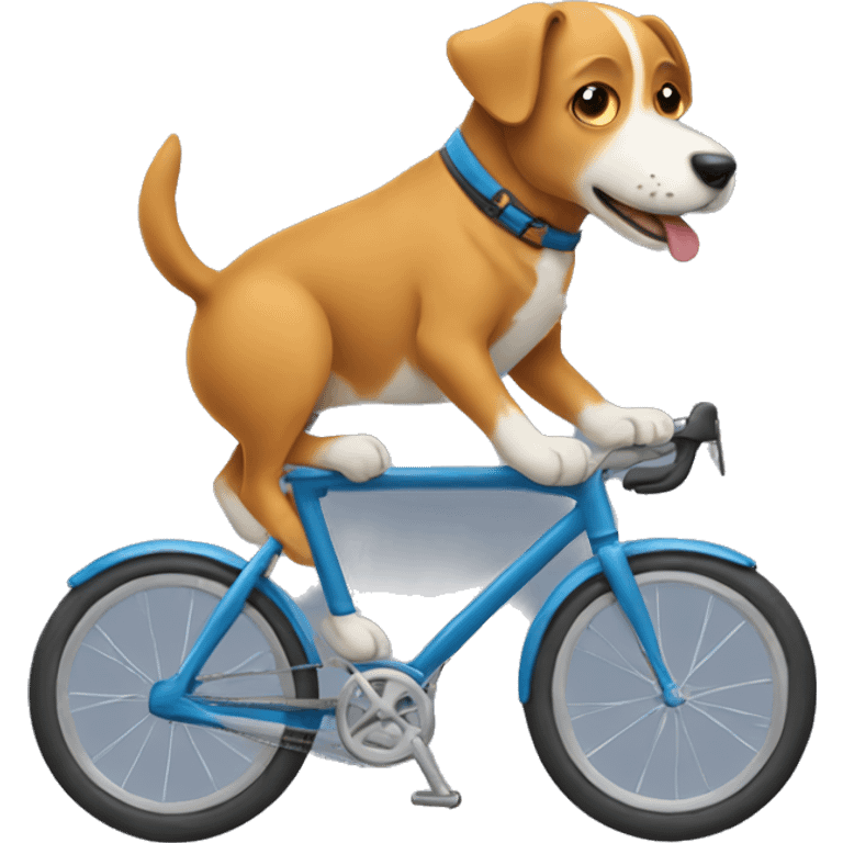 dog riding a bike emoji