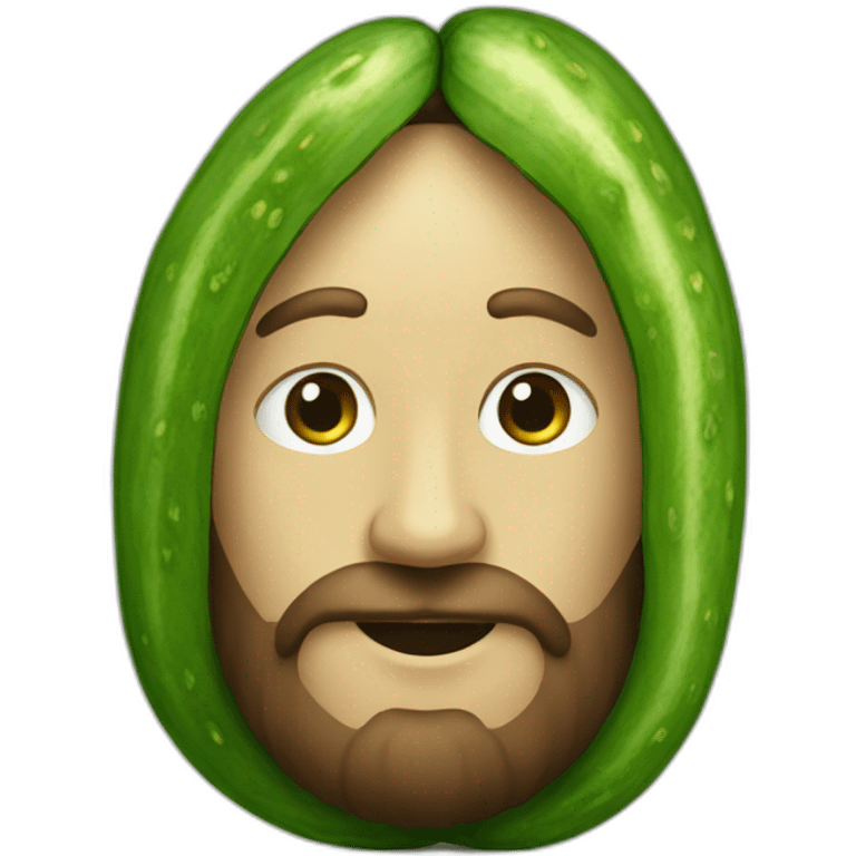 christ with a cucumber emoji