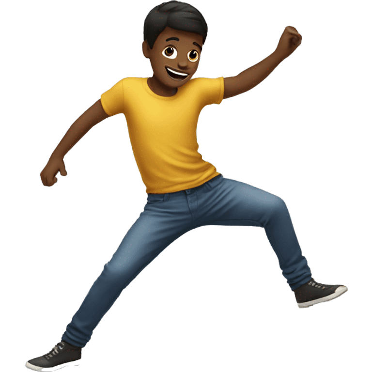 Boy dancing on a table  emoji