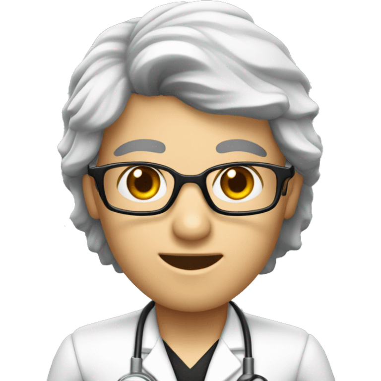 radiologista branco com cabelo curto e preto sem oculos emoji