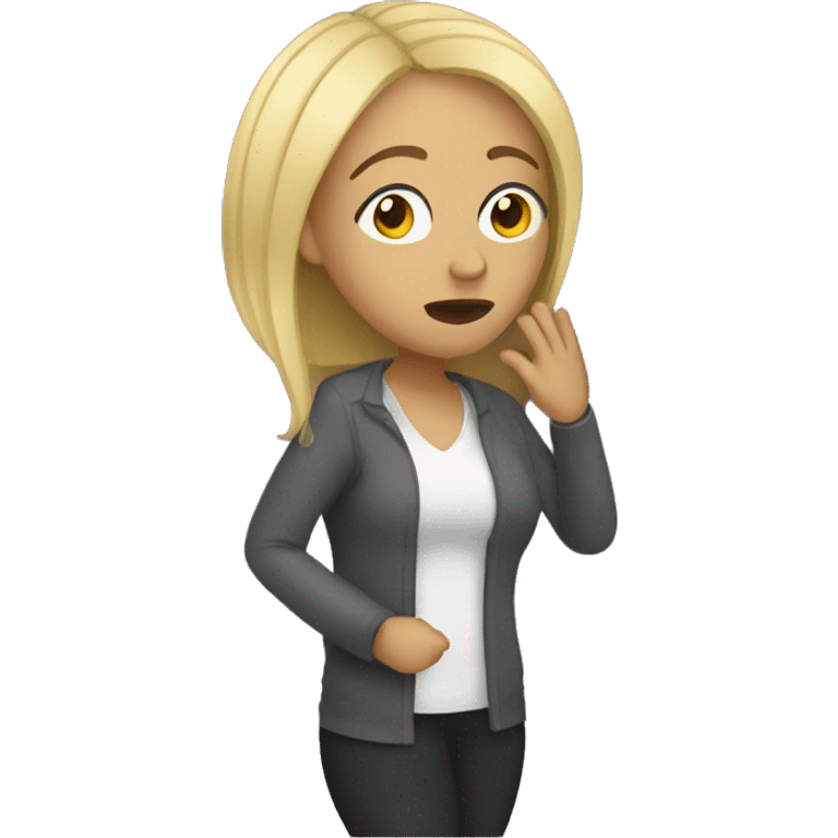 Woman sick from a night out emoji