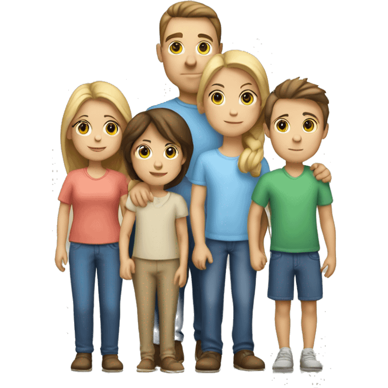 a caucasian family with 2 parents, 2 boys emoji