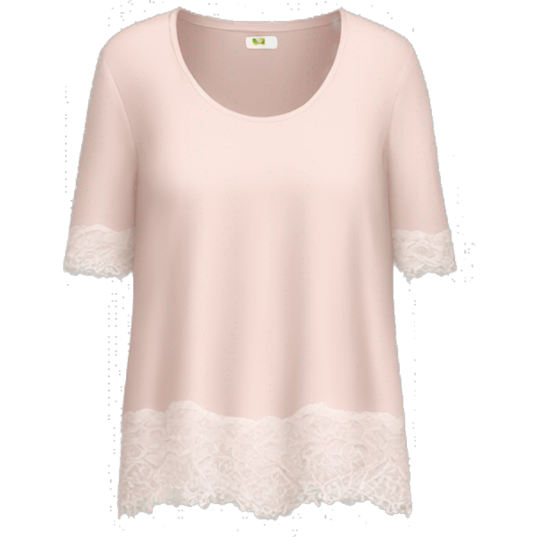 light pink top with lace emoji