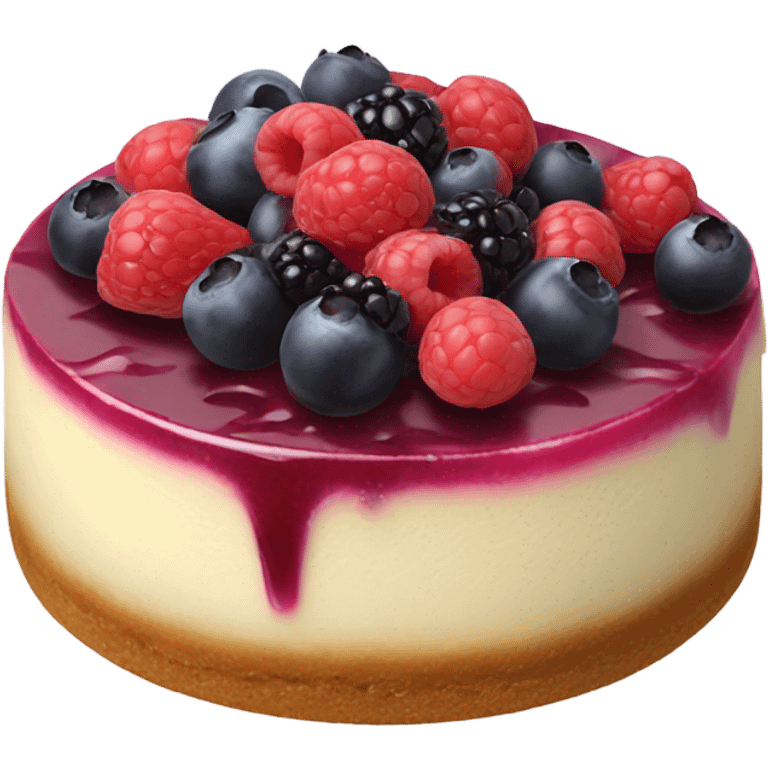 Realistic berry cheesecake  emoji