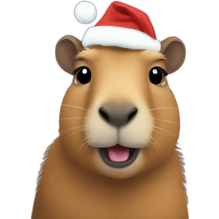 Christmas capybara emoji