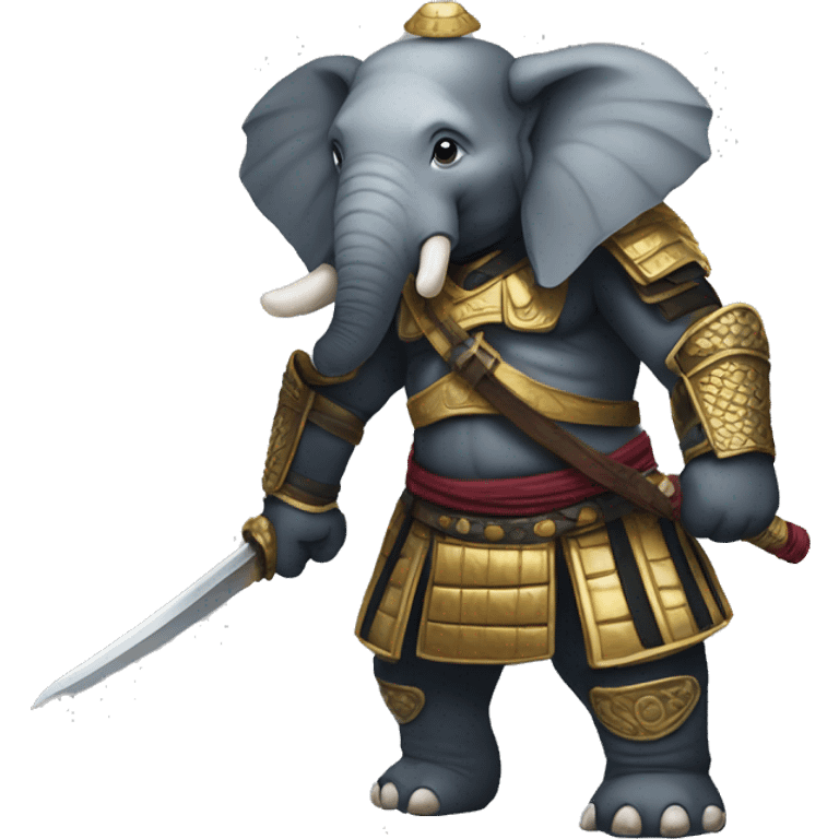 Éléphant samouraï  emoji