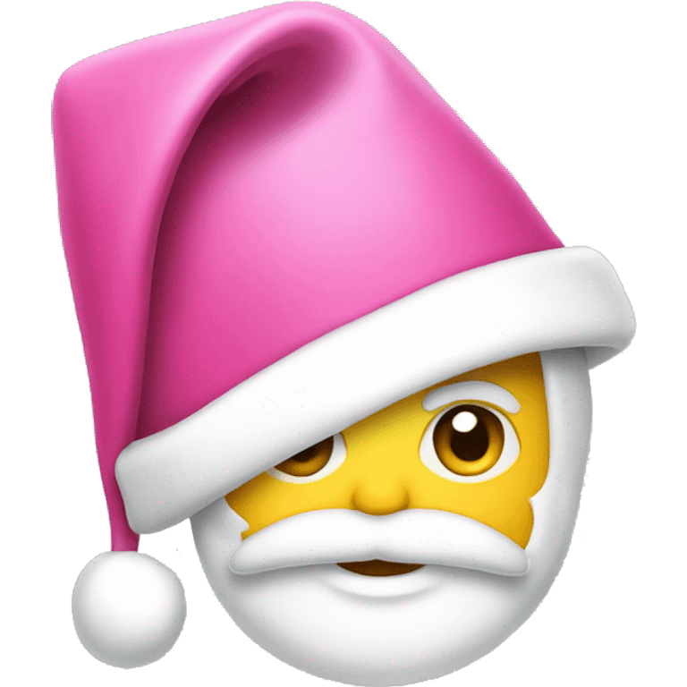 Pink Christmas Santa hat  emoji