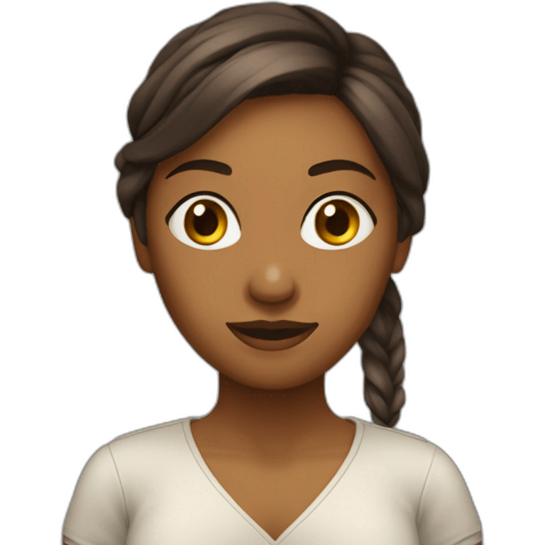 femme martiniquaise gameuse yeux marrons emoji