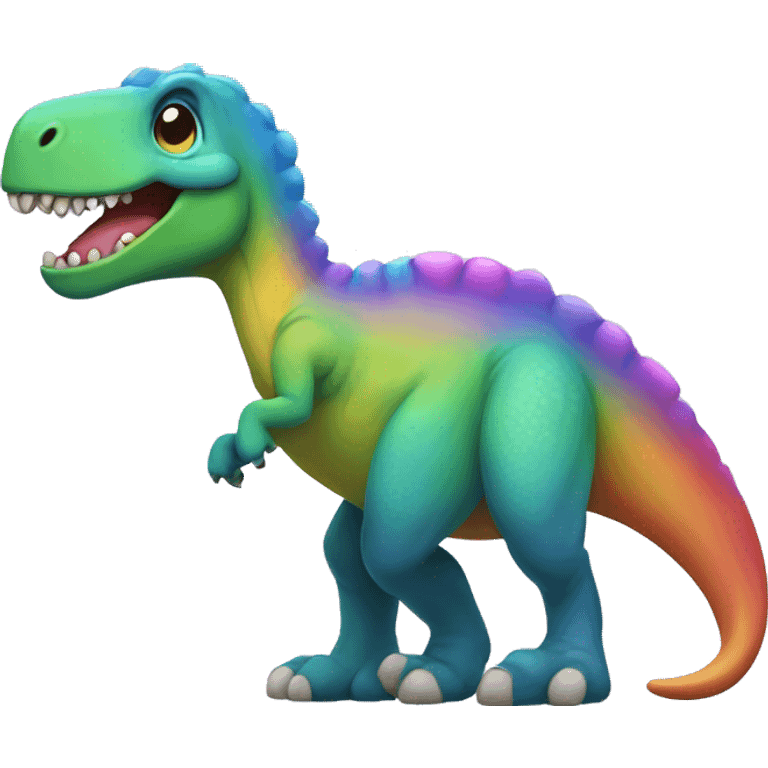 rainbow dinosaur  emoji