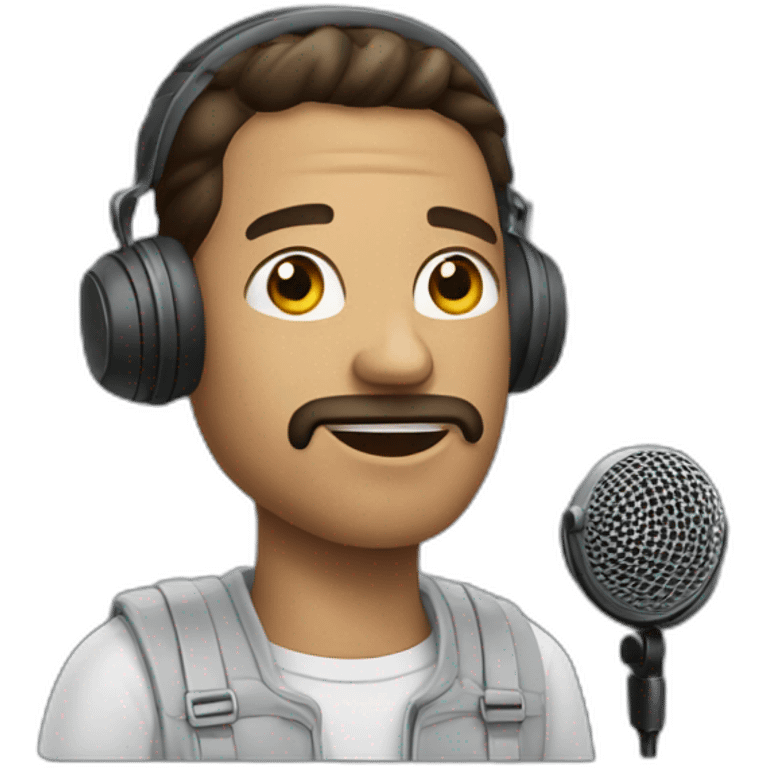 Man talk microphone podcast emoji