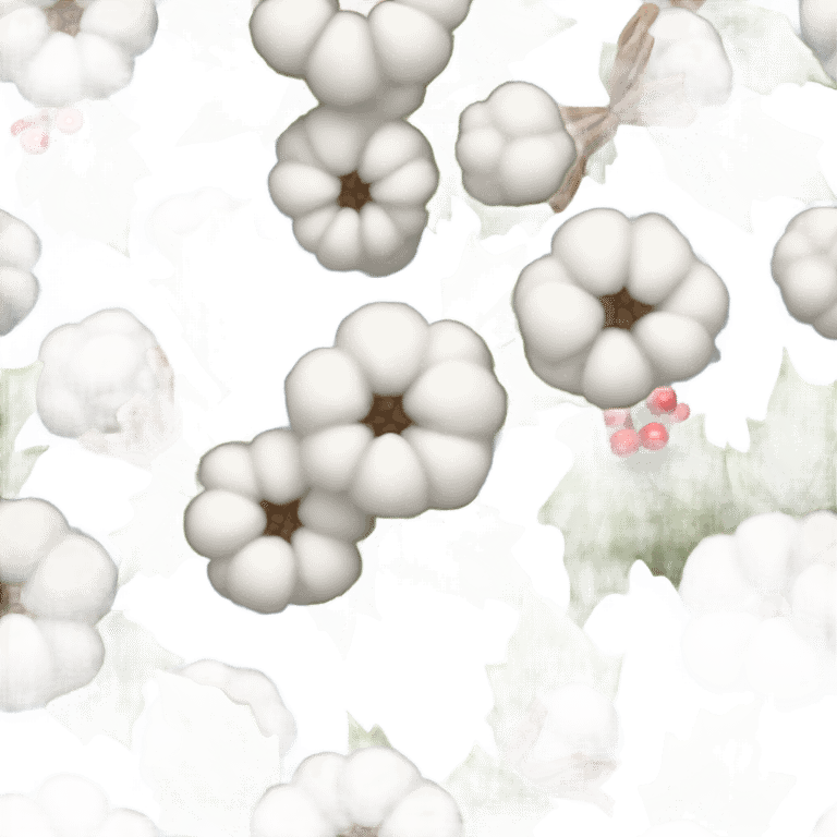 Realistic cristmas bouquet with Cotton emoji