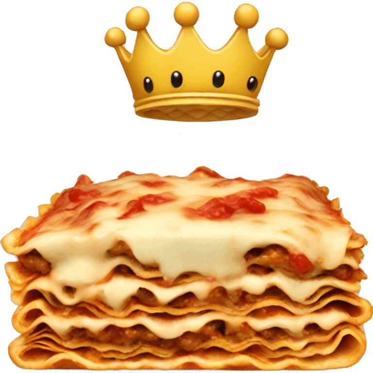 Lasagna with a crown  emoji