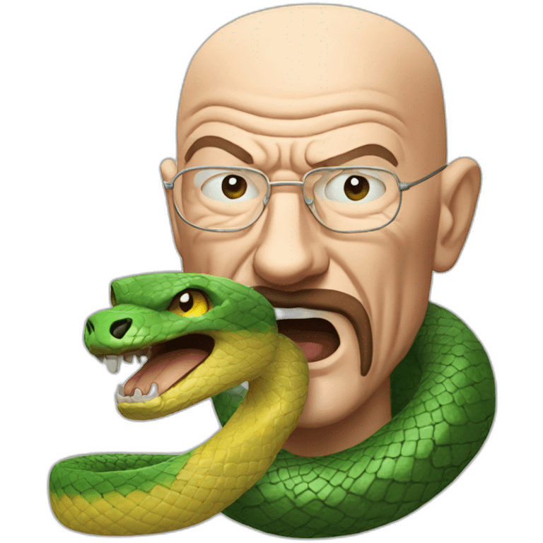 Walter white biting a snake emoji