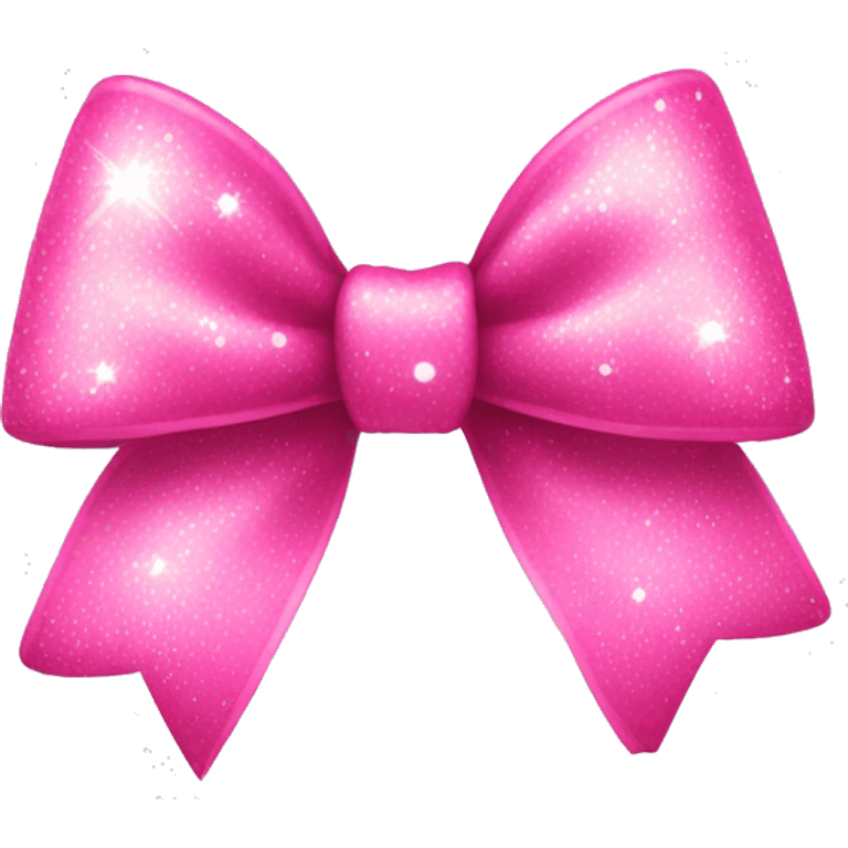 pink bow with sparkles  emoji