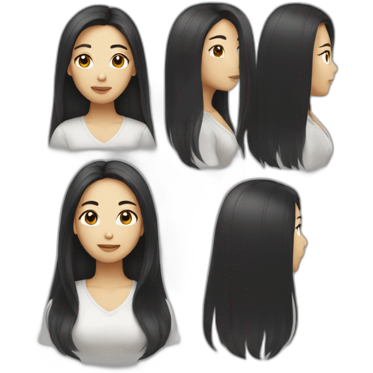 asian-female-artist-long-hair emoji