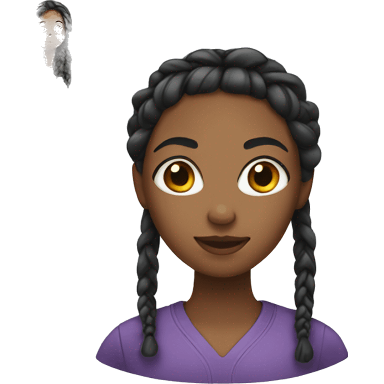 Black woman with braids  emoji