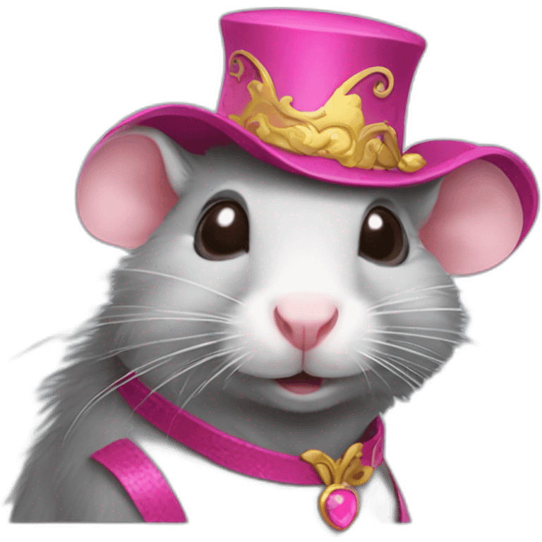 flamboyant transgender rat emoji