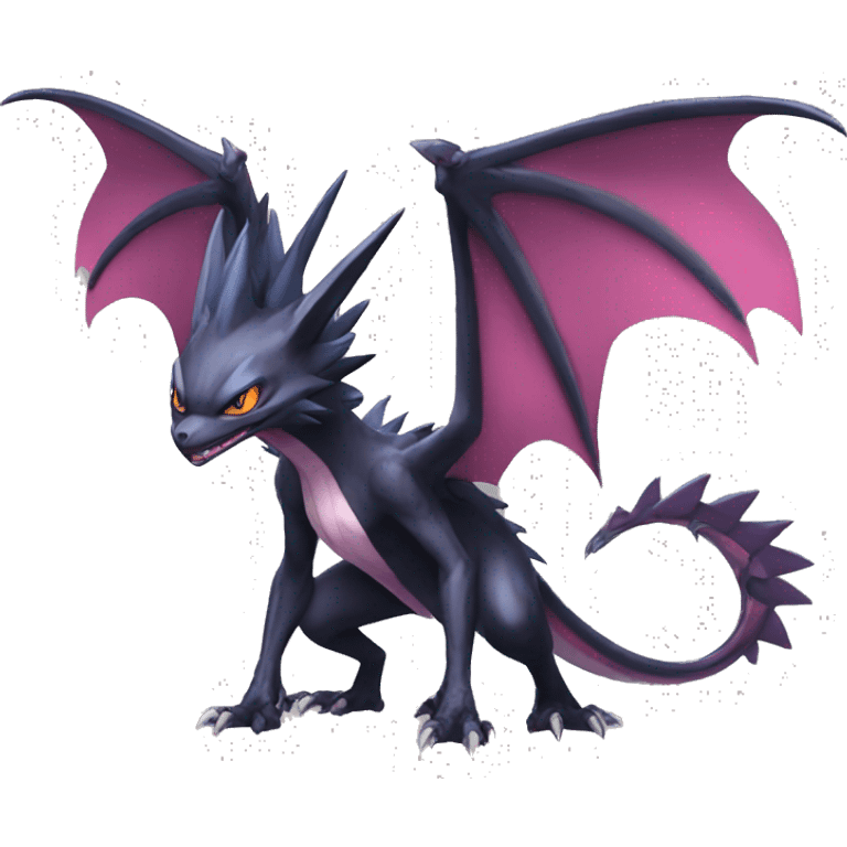 Edgy Cool Nargacuga-Noivern-Pokémon Full Body emoji