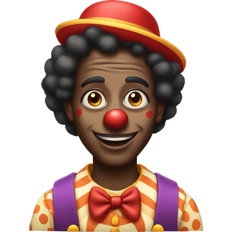 African American clown emoji