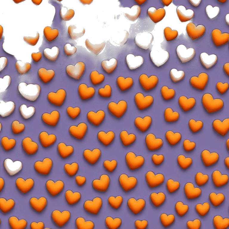 Blackand orange heart mix emoji