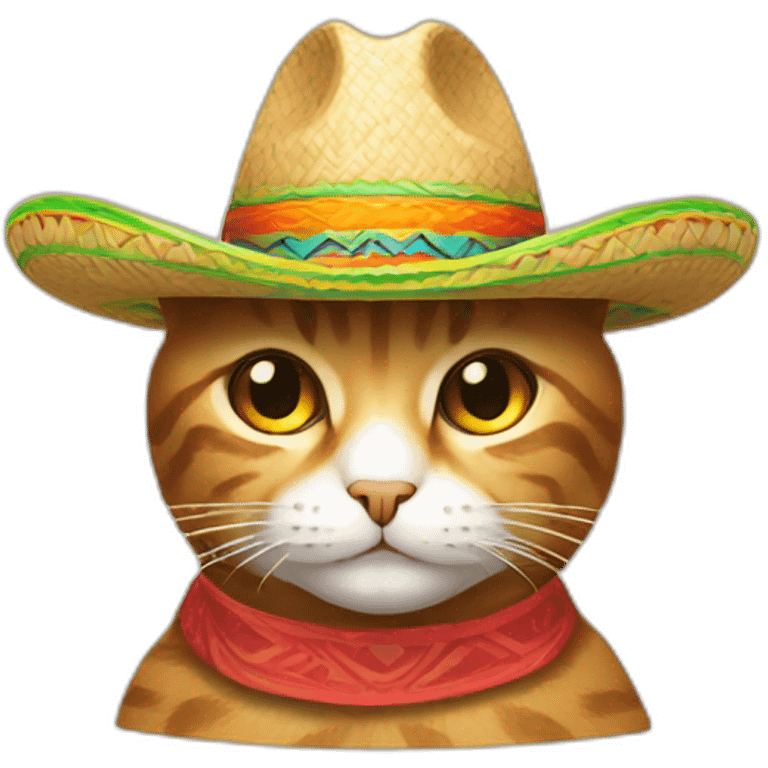 square cat in a sambrero emoji