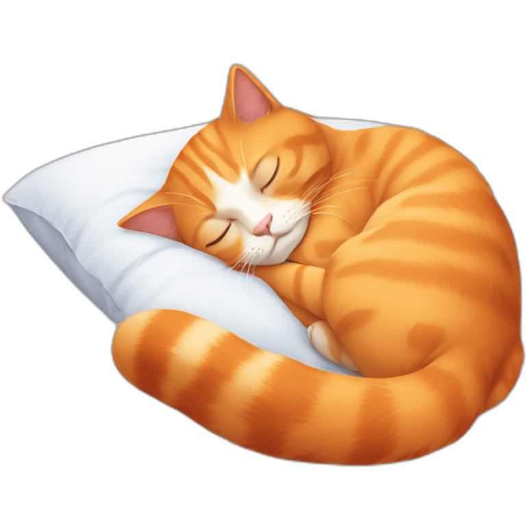 Orange Cat sleeping emoji