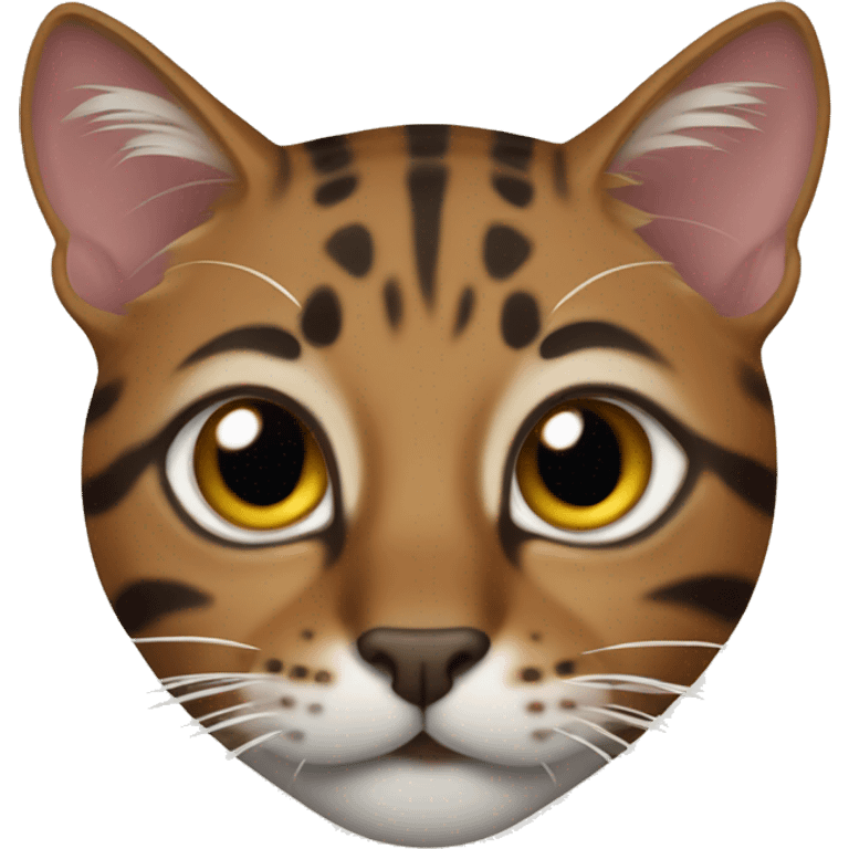 Braune bengal Katze  emoji