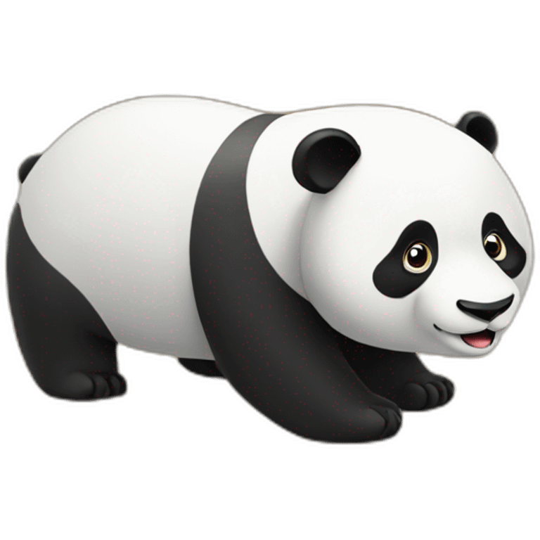 panda whasing the floor emoji