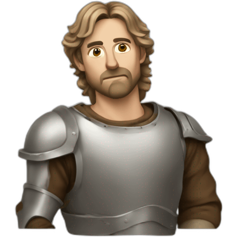 medieval innovator, thinking, concentrated, torso emoji