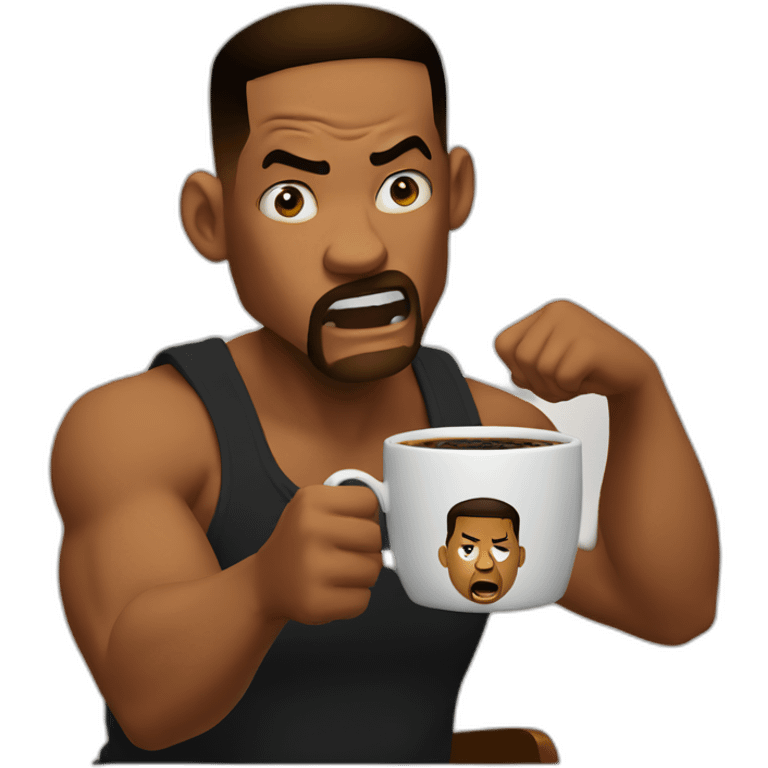 will smith angry behind is coffee emoji