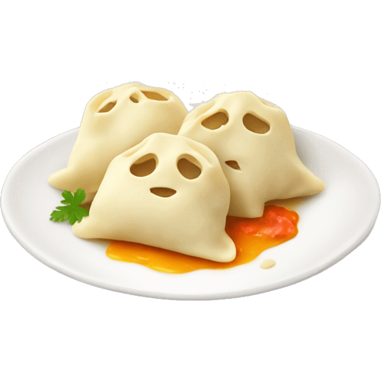 polish dumplings with cheese emoji