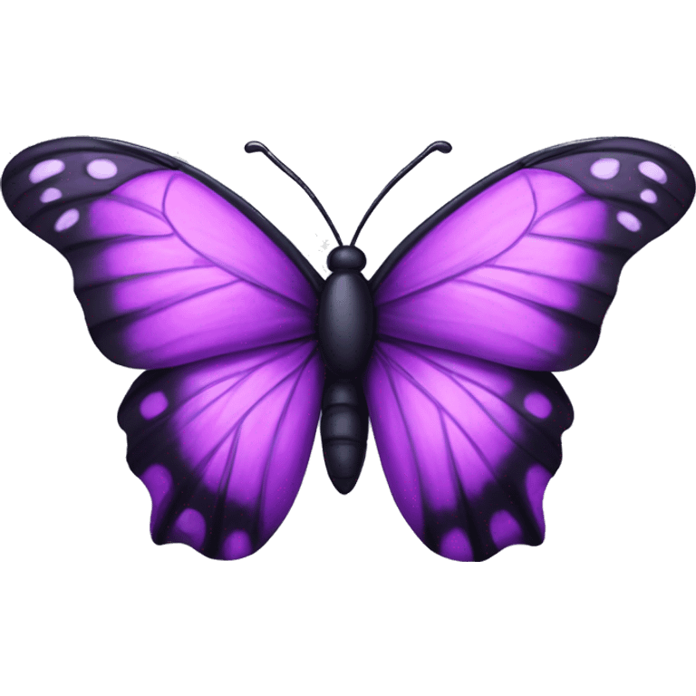 Mariposa morada y negra  emoji