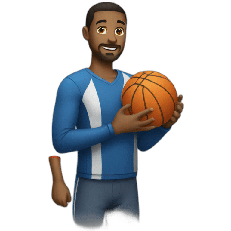 man holding a ball emoji