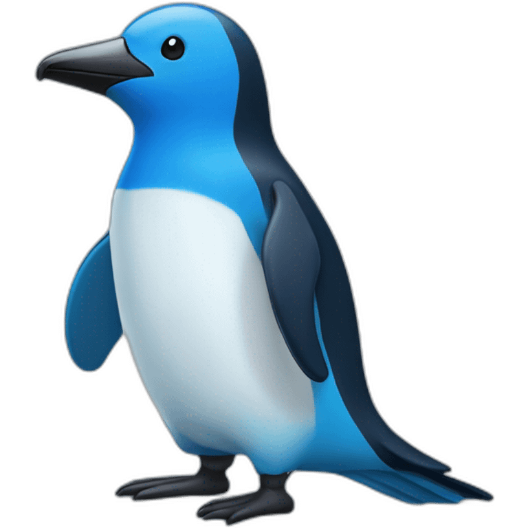 blue pingouin emoji