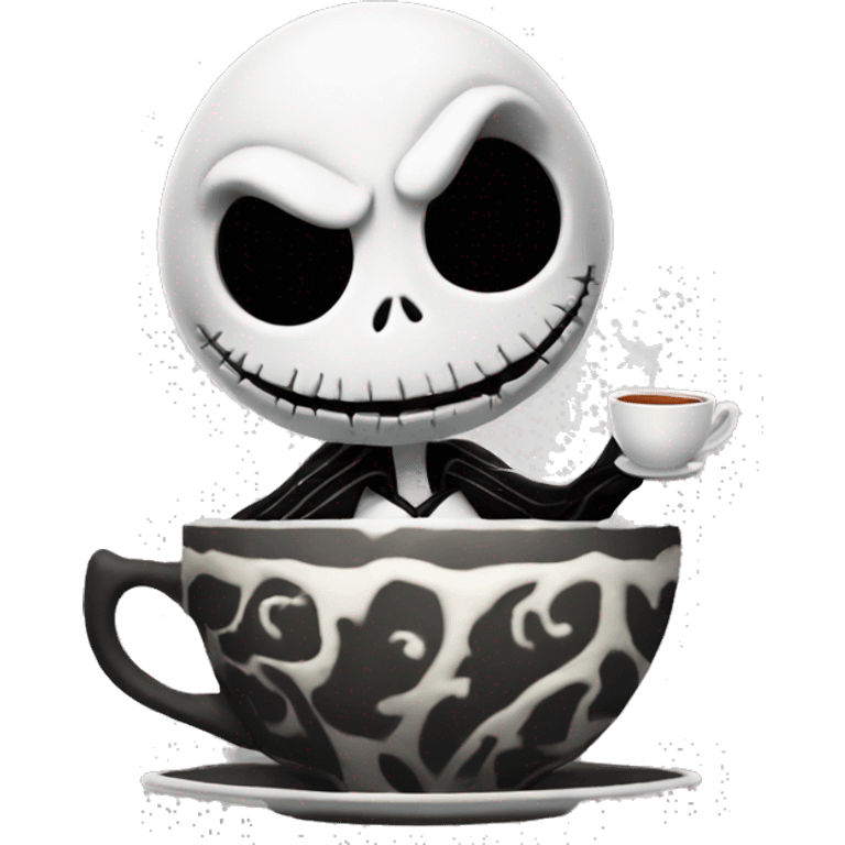 jack skellington drinking tea emoji