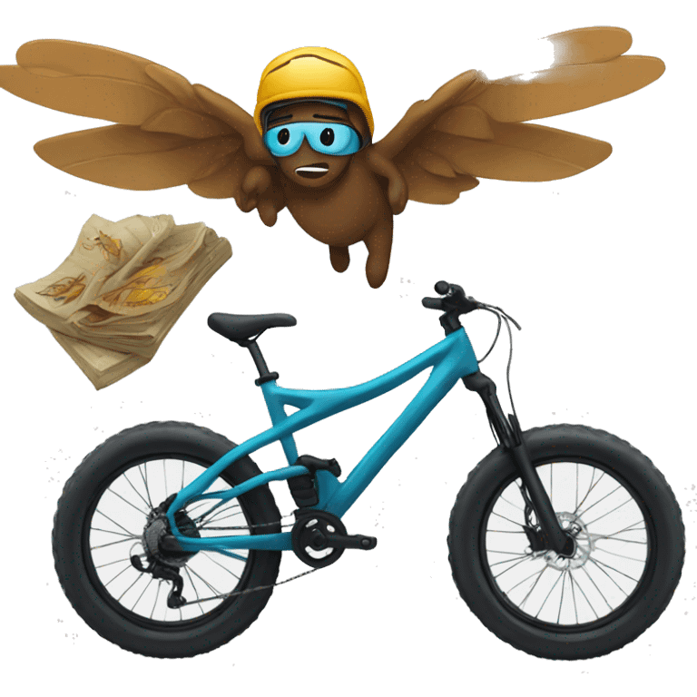 Mountainbike with wings emoji