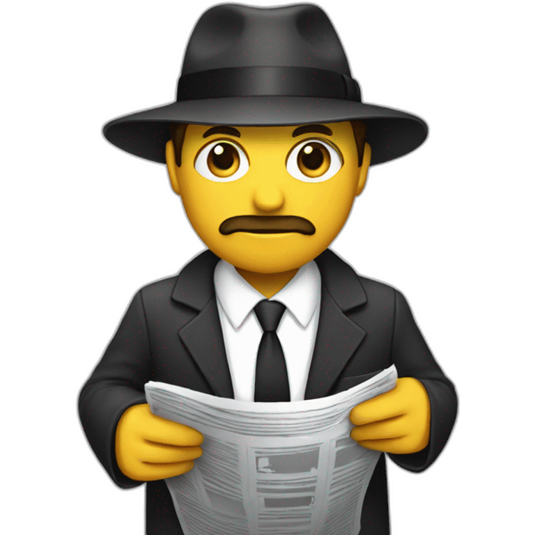 spy holding a newspaper emoji