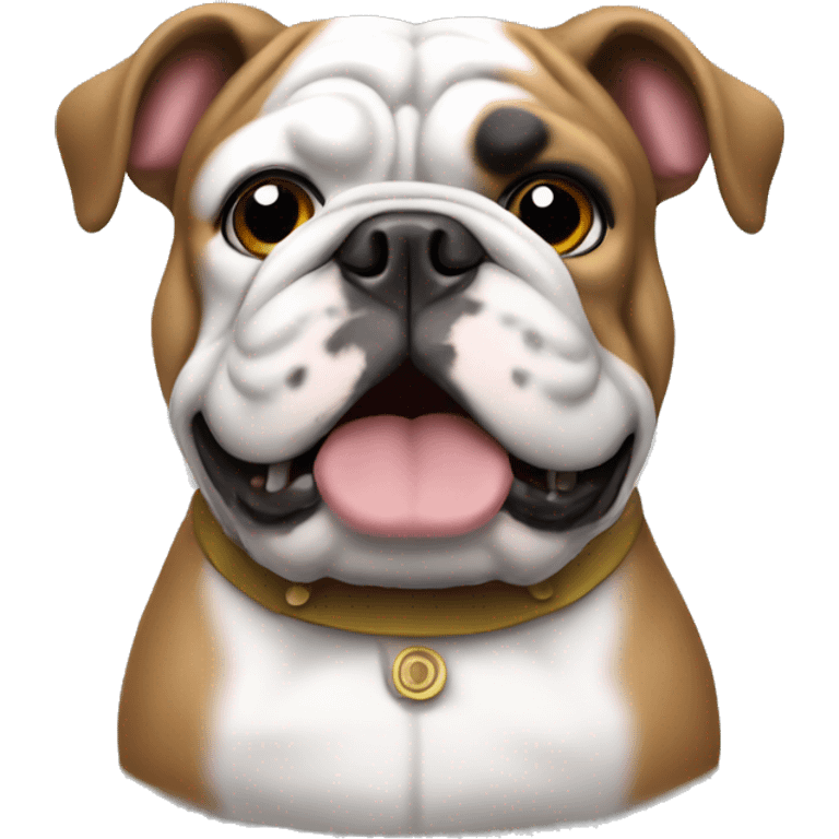 english bulldog conductor music emoji